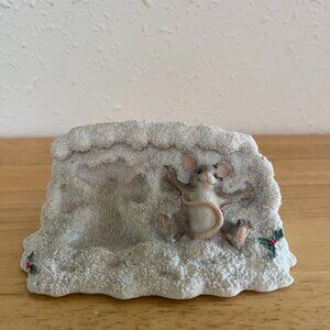 Charming Tails "Maxine Making Snow Angels" Figurine